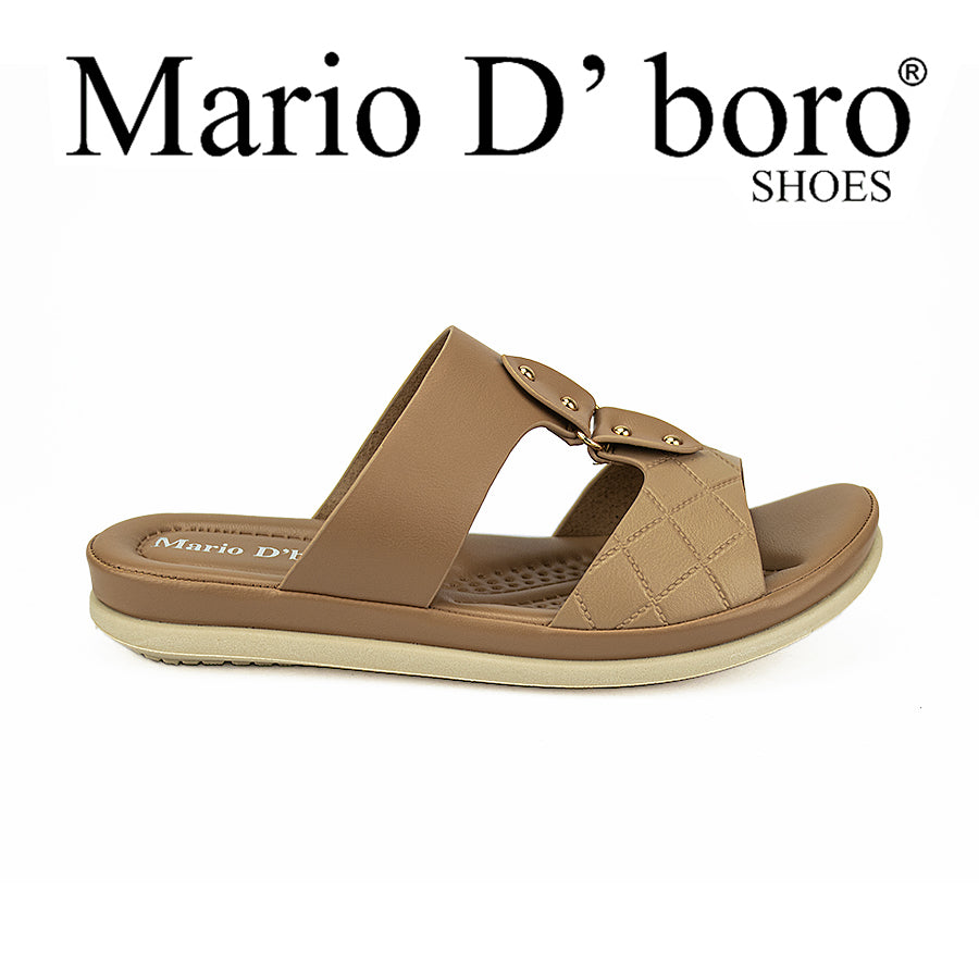 Mario D' Boro Women's Sandals Lv 011 Beige/Navy Blue