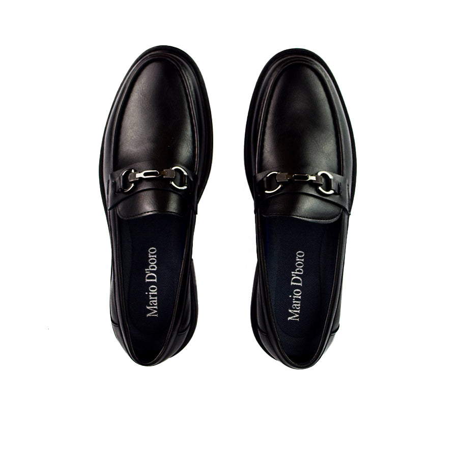 Mario D' Boro Men's Formal Slip On MX 24737 Black/ Dark Brown C47