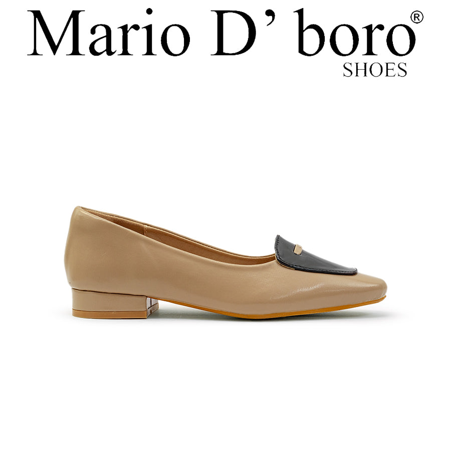 Mario D' Boro Women's Ballet Flats LY 29276 Beige / Black C79