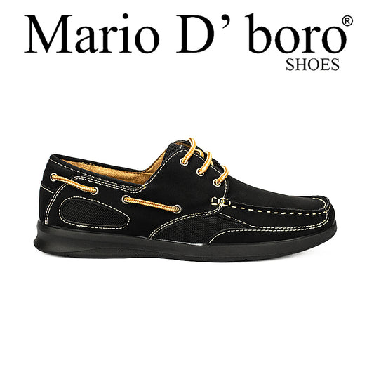 Mario D' Boro Men's Casual Loafers Mw 24562 Black/Khaki C42