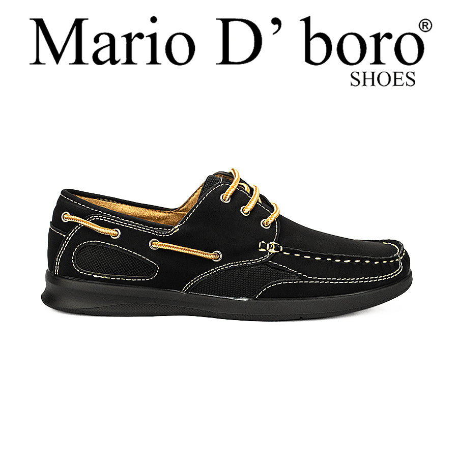 Mario D' Boro Men's Casual Loafers Mw 24562 Black/Khaki C42