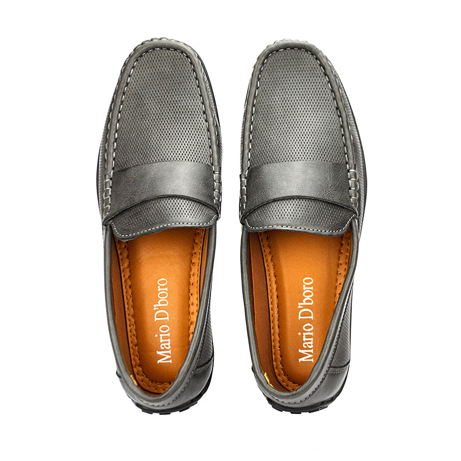 Mario D' Boro Men's Casual Loafers Mw 24394 Black/Dark Gray C42