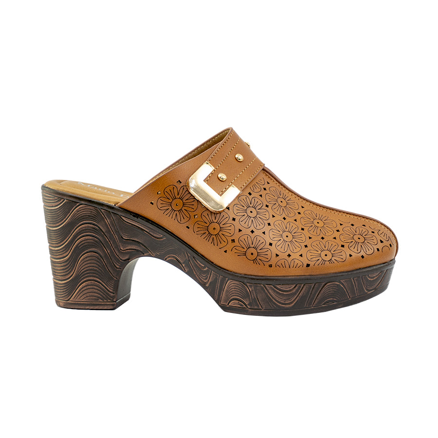 Women's Heeled Sandals LY 28413 Black/Brown C71