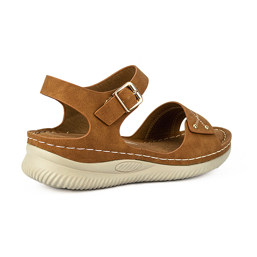 Mario D' Boro Women Flat Sandals Lw 26219 Beige/Brown/Dark Brown C46 C61