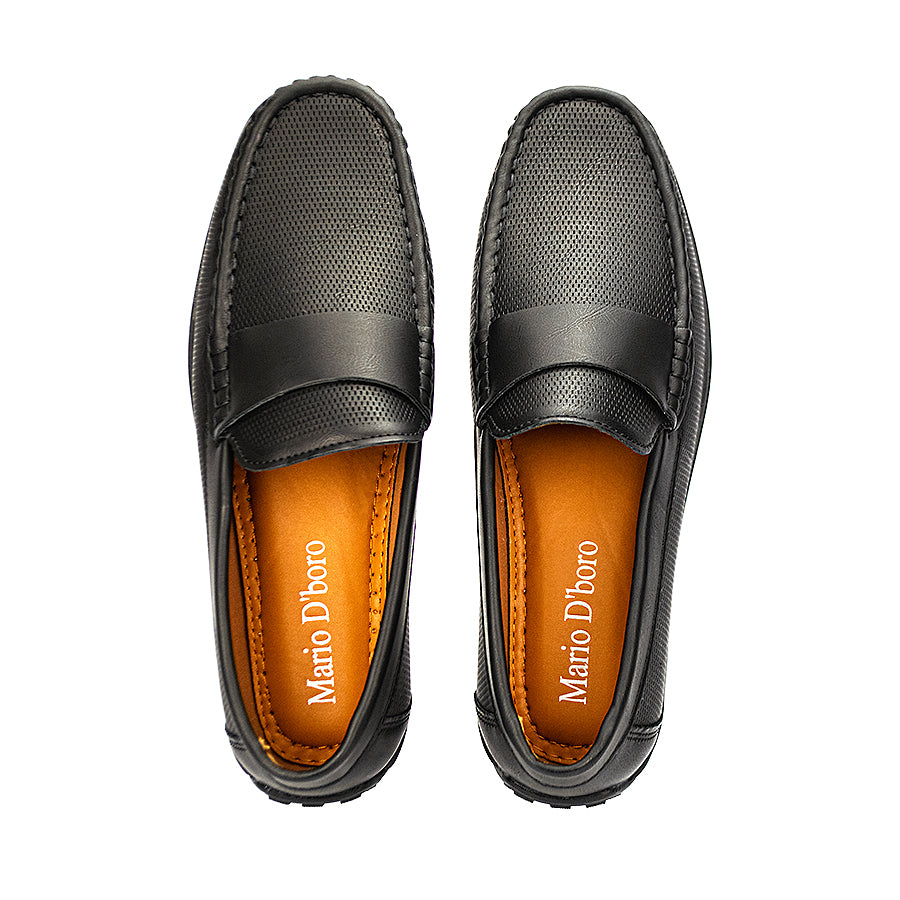 Mario D' Boro Men's Casual Loafers Mw 24394 Black/Dark Gray C42