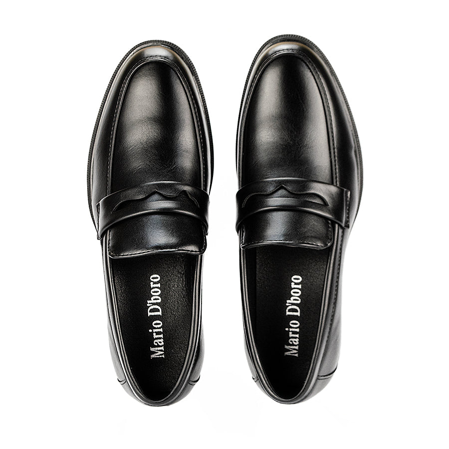 Mario D' Boro Men's Formal Slip On Mw 24308 Black/Dark Brown C45