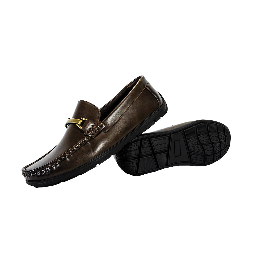 Mario D' Boro Men's Casual Loafers MX 25465 Black/Dark Brown C59