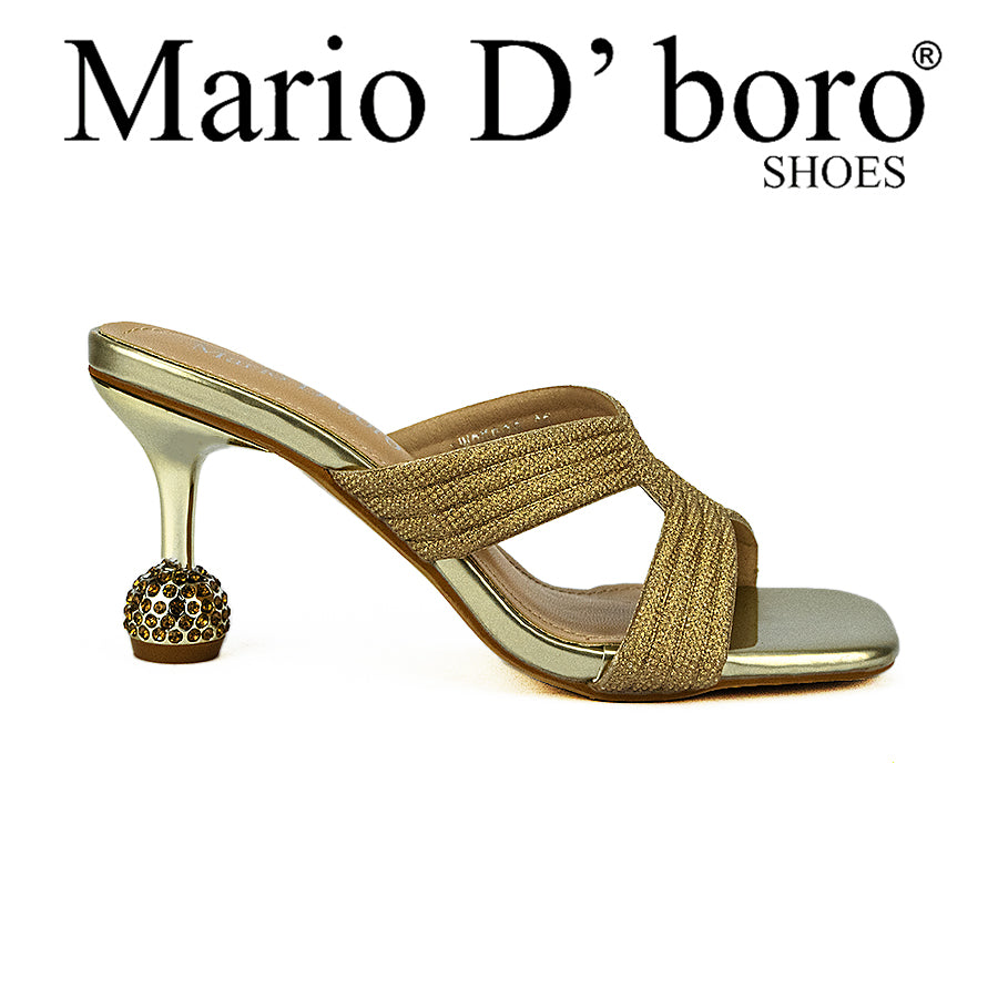 Mario D' Boro Women's Evening Sandals Lw 25828 Gold/Silver C44