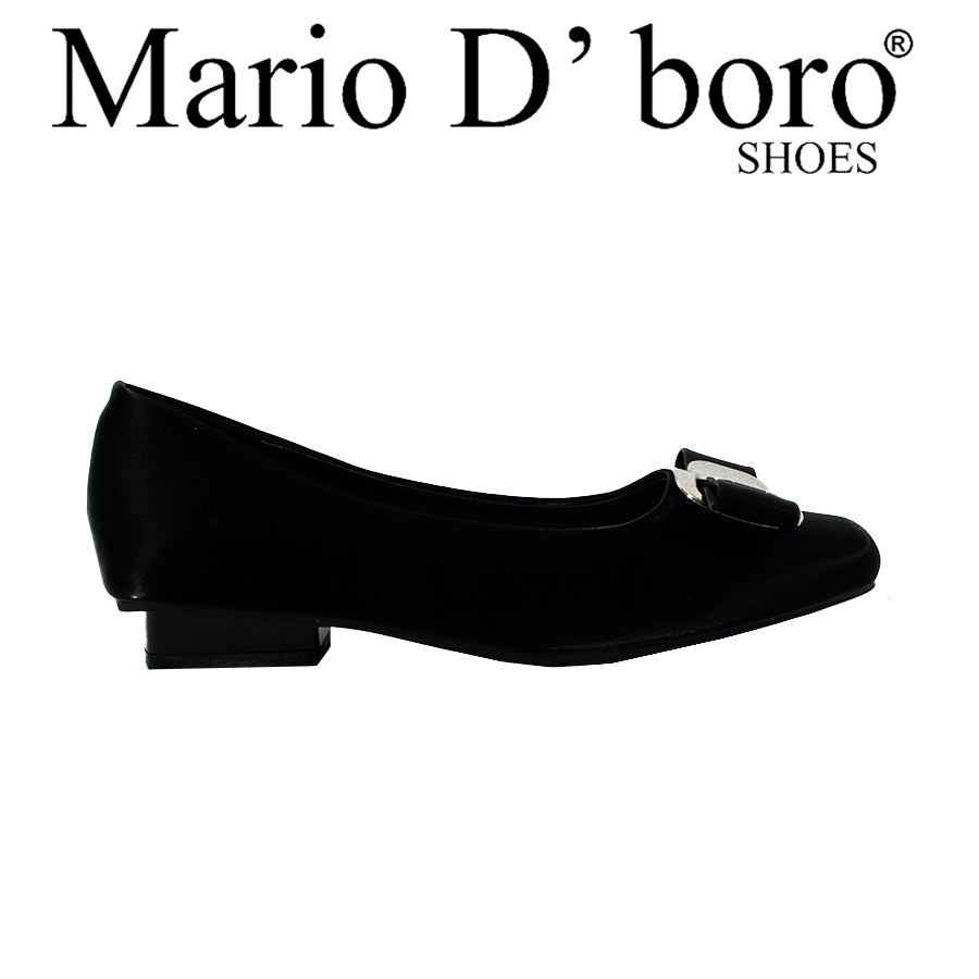 Mario D' Boro Women's Ballet Flats LX 27722 Black/Bone C61