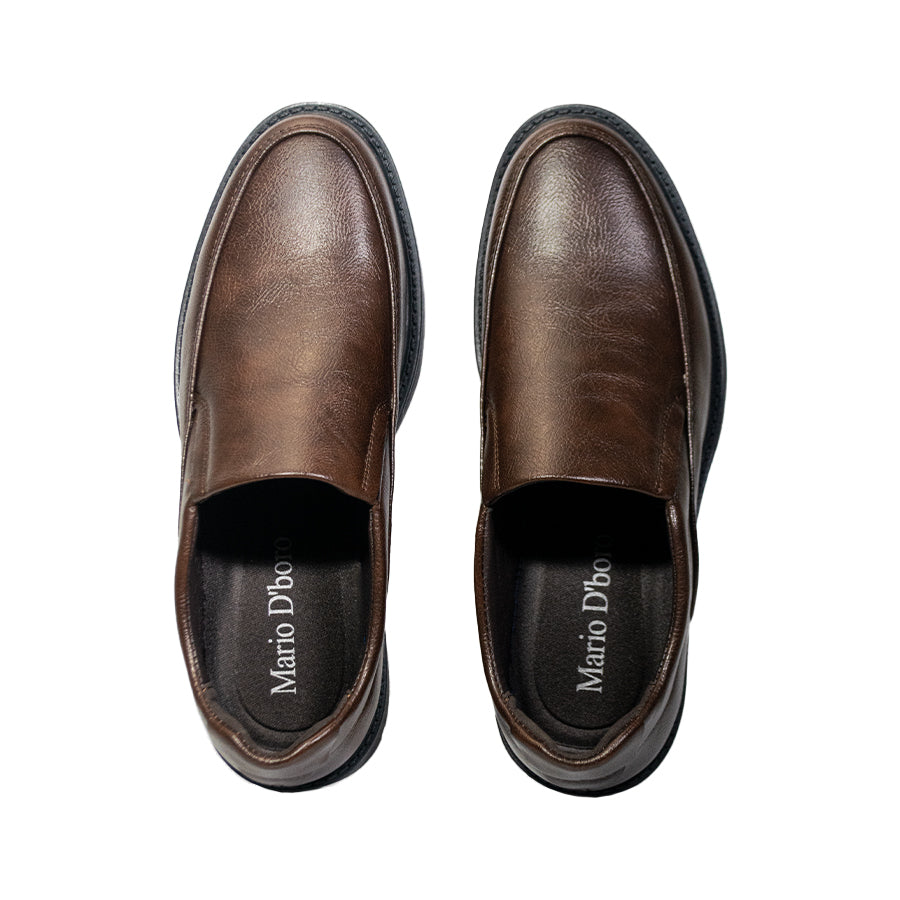 Mario D' Boro Men's Formal Slip On MY 25712 Black/Dark Brown C66