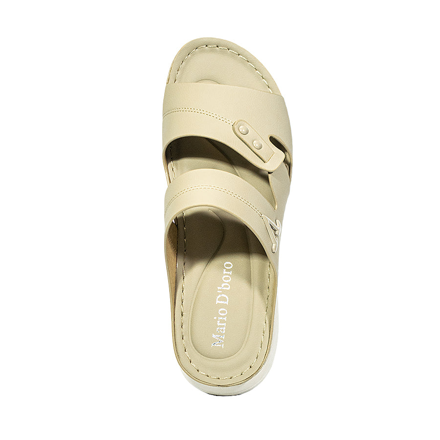 Mario D' Boro Women's Flat Sandals LY 28134 Black/Taupe C65