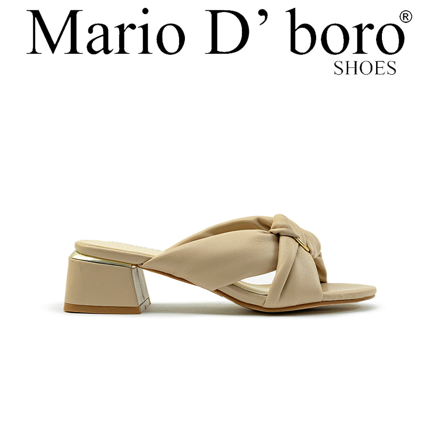 Mario D' boro Women's Heeled Sandals LY 29501 - Beige / Soft Gold C89
