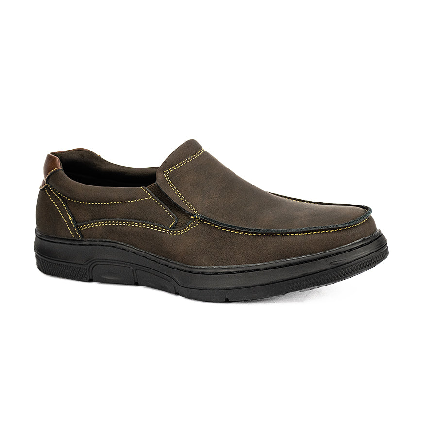 Mario D' Boro Men's Formal Slip On Mw 24403 Black/Dark Brown C43