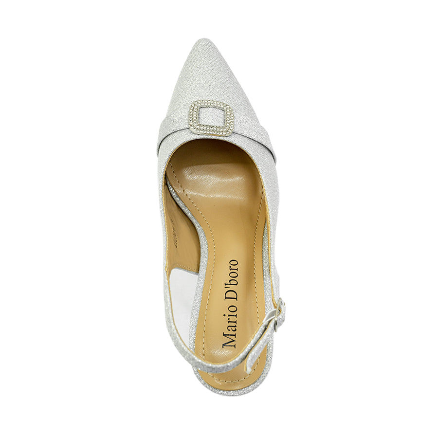 Mario D' boro Women's Evening Sandals LY 29675 Soft Silver C86
