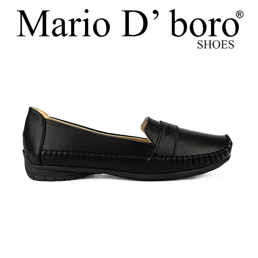 Mario D'Boro Women's Ballet Flats Lw 25808 Black/Dark Beige C44