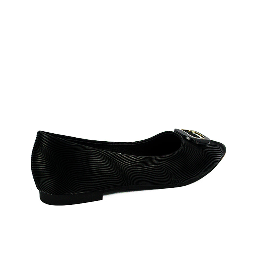 Mario D' Boro Women Ballet Flats LX 26258 Black and Bone C49