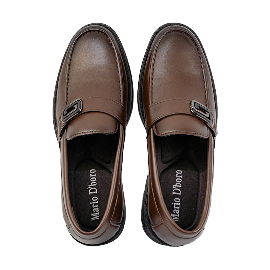 Mario D'boro Men's Formal Slip On MY 26474 - Black / VDark Brown C87