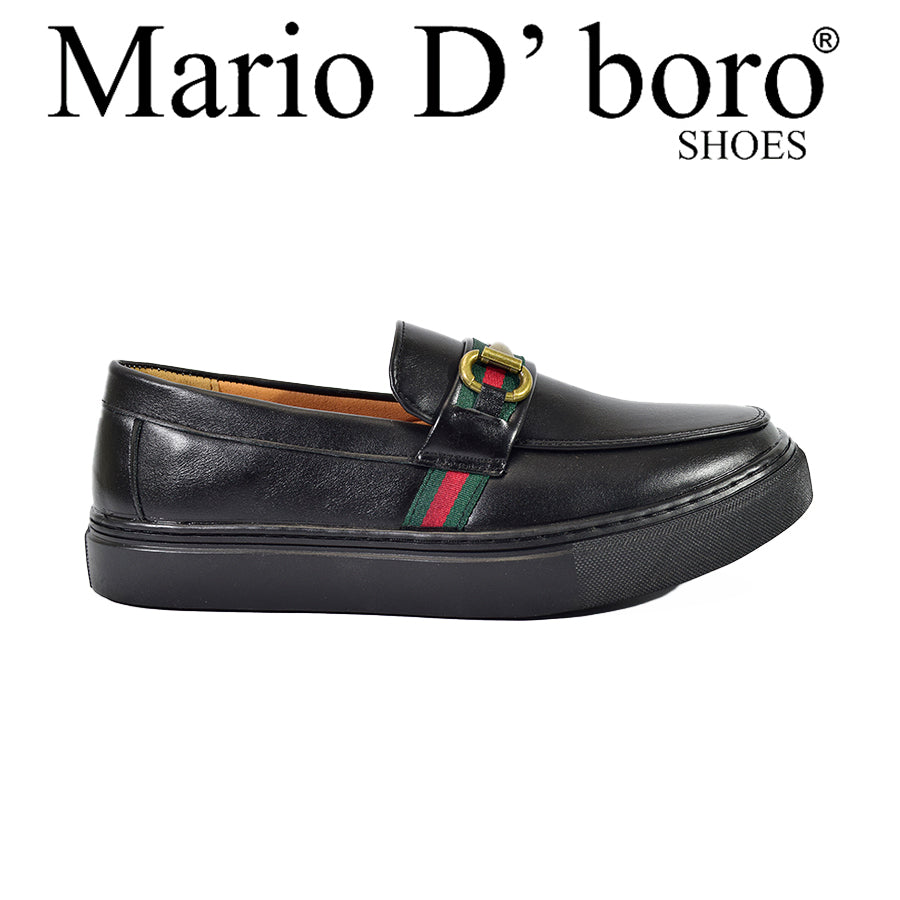 Mario D' Boro Men's Casual Loafers MX 25304 Black C57
