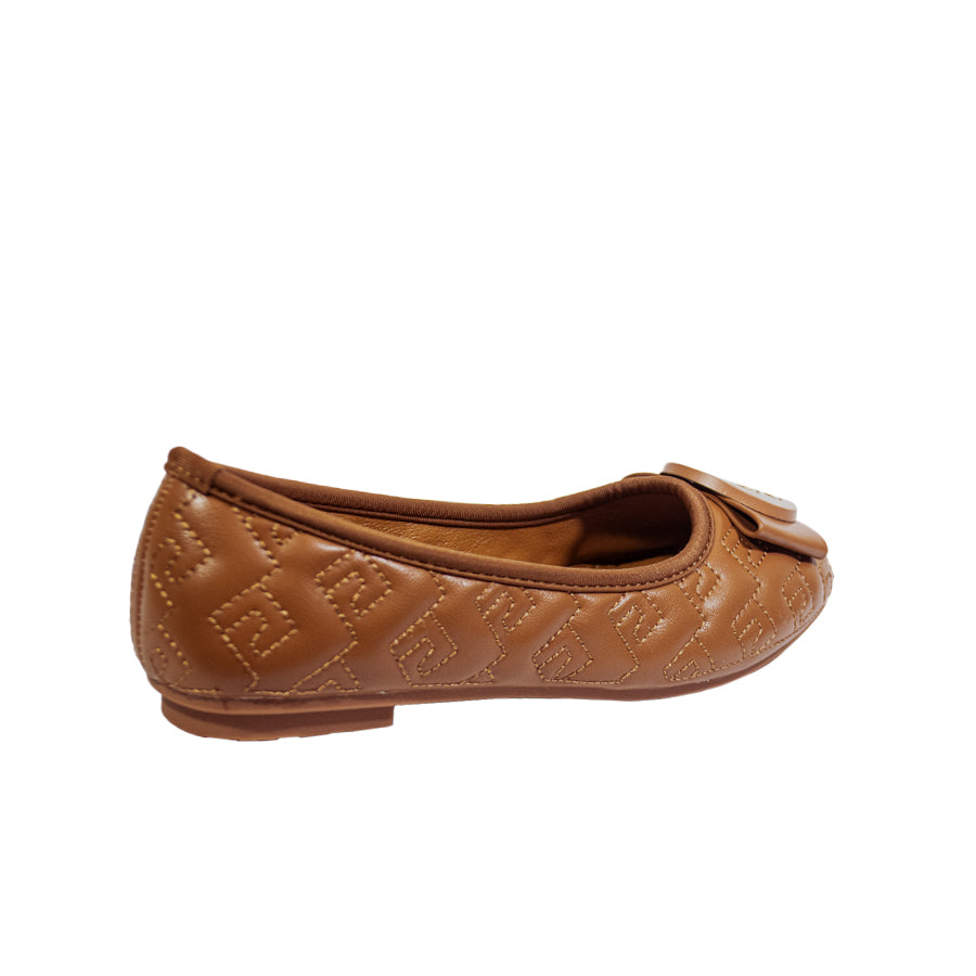 Mario D' Boro Women's Ballet Flats LY 26926 Bone/Brown C67