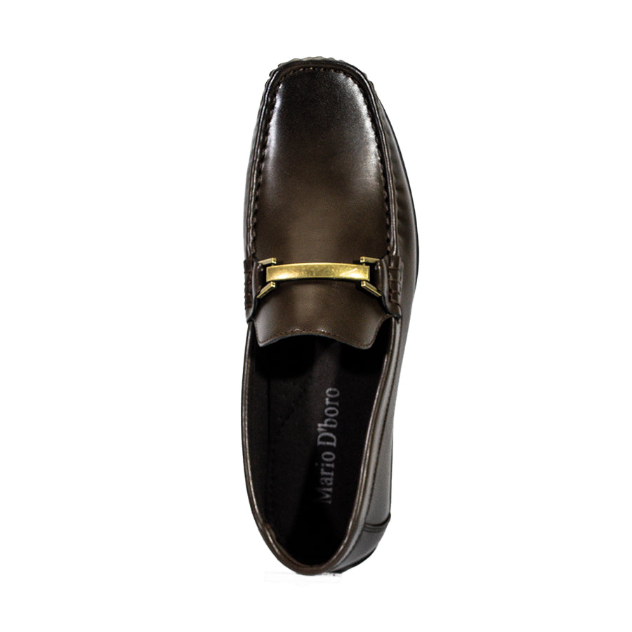Mario D' Boro Men's Casual Loafers MX 25465 Black/Dark Brown C59