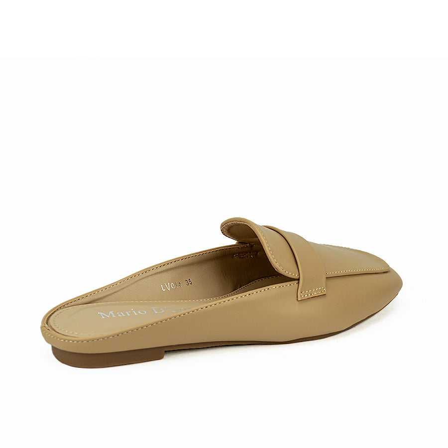 Mario D' Boro Women's Mules Sandals LV 014 Beige/Brown