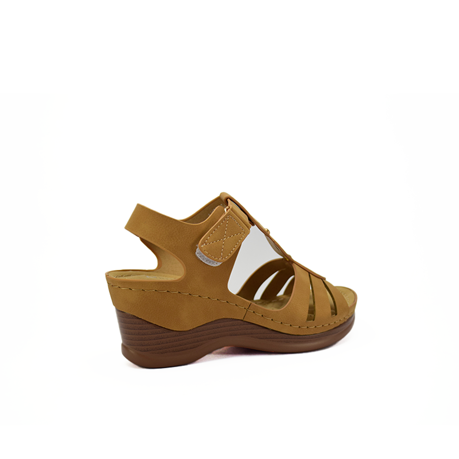 Mario D' Boro Women's Wedge Sandals LX 27064 Black/Brown C51