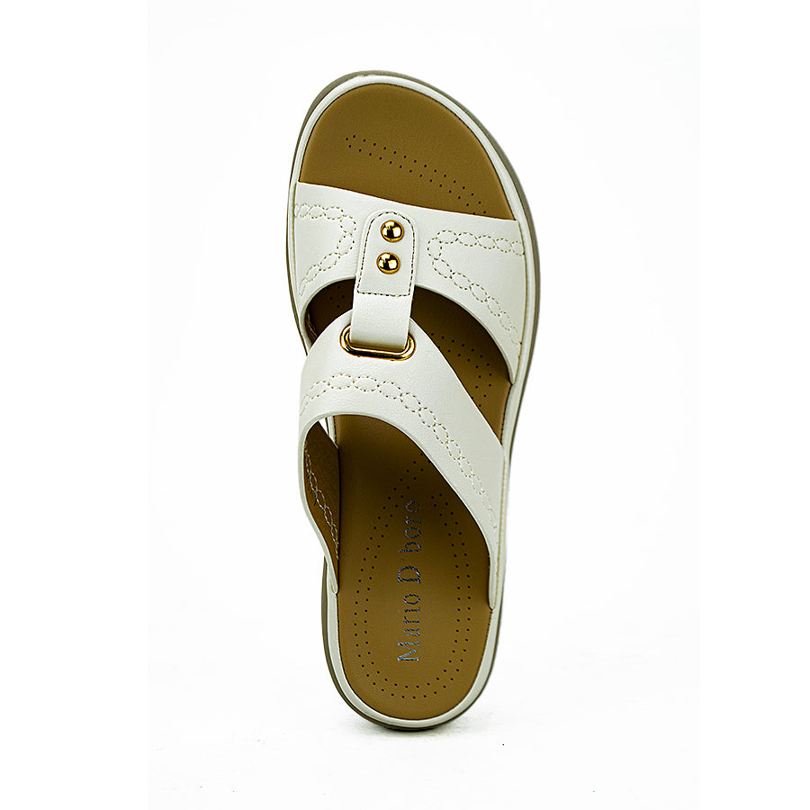 Mario D' Boro Women's Sandals Lv 22022 Off-White/Old Rose