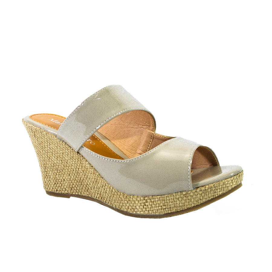 Mario D' Boro Women's Wedge Sandals LX 27891 Coffee/Light Gray C61