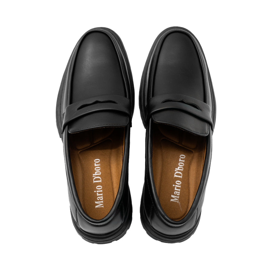 Mario D' Boro Men's Formal Slip On MY 26044 Black/Dark Brown C69