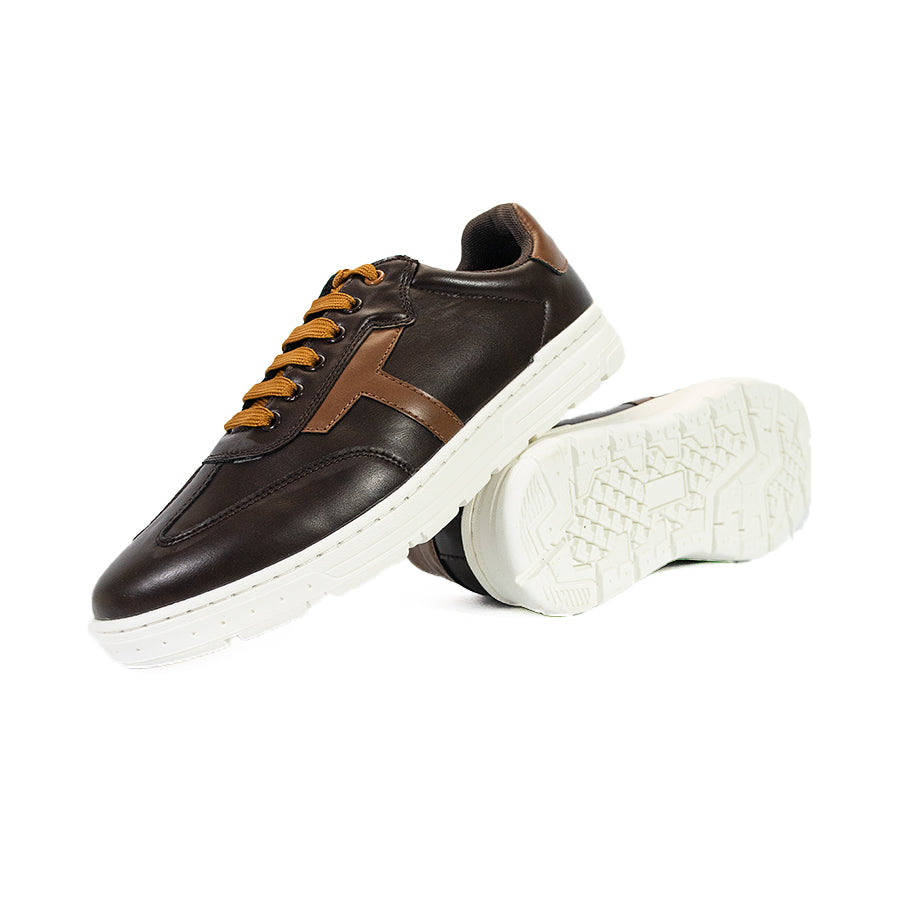 Mario D' Boro Men's Casual Sneakers MX 25405 Dark Brown/White C59