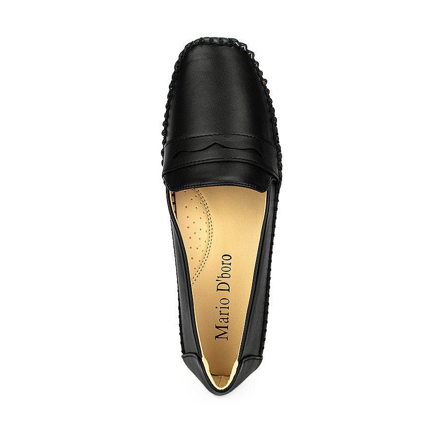 Mario D'Boro Women's Ballet Flats Lw 25808 Black/Dark Beige C44