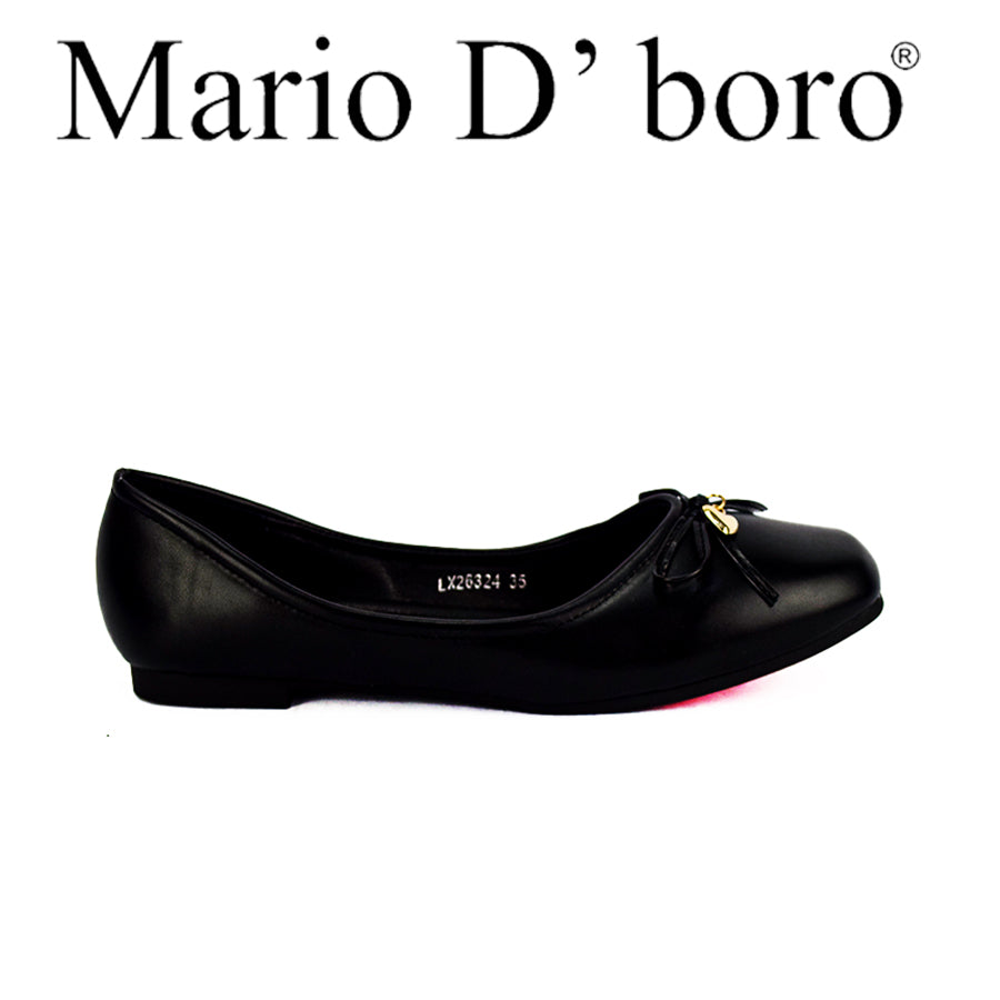 Mario D' Boro Women Ballet Flats LX 26324 Black/Old Rose C49