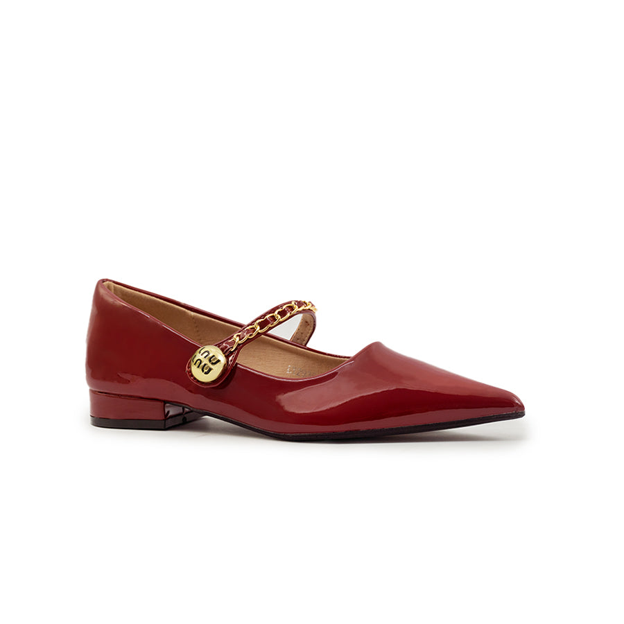 Mario D' boro Women's Ballet Flats LY 29364 - Beige / Black / Maroon C83