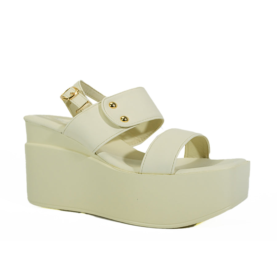 Mario D' Boro Women's Wedge Sandals LX 27049 Black/Bone C52