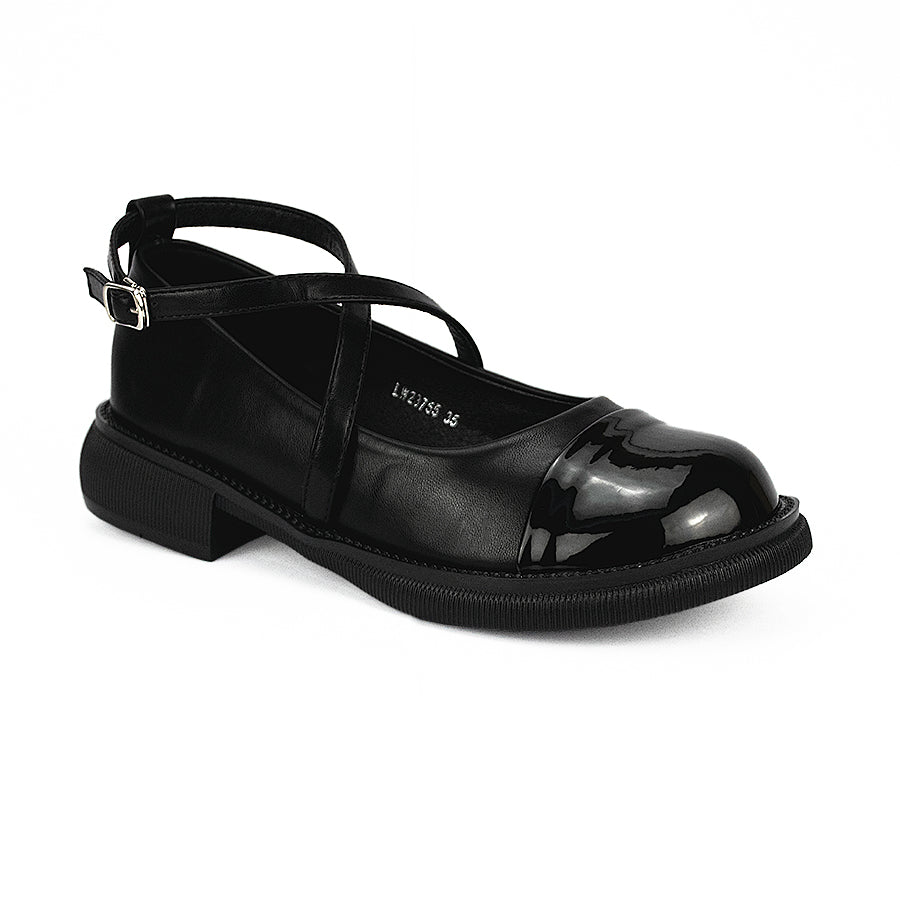 Mario D' Boro Women's Korean Flat Shoes LW 23755 Black/Beige C41