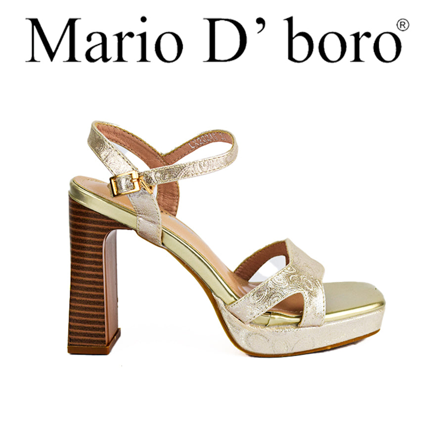 Mario D' Boro Women's Heeled Sandals LX 26246 Gold C49