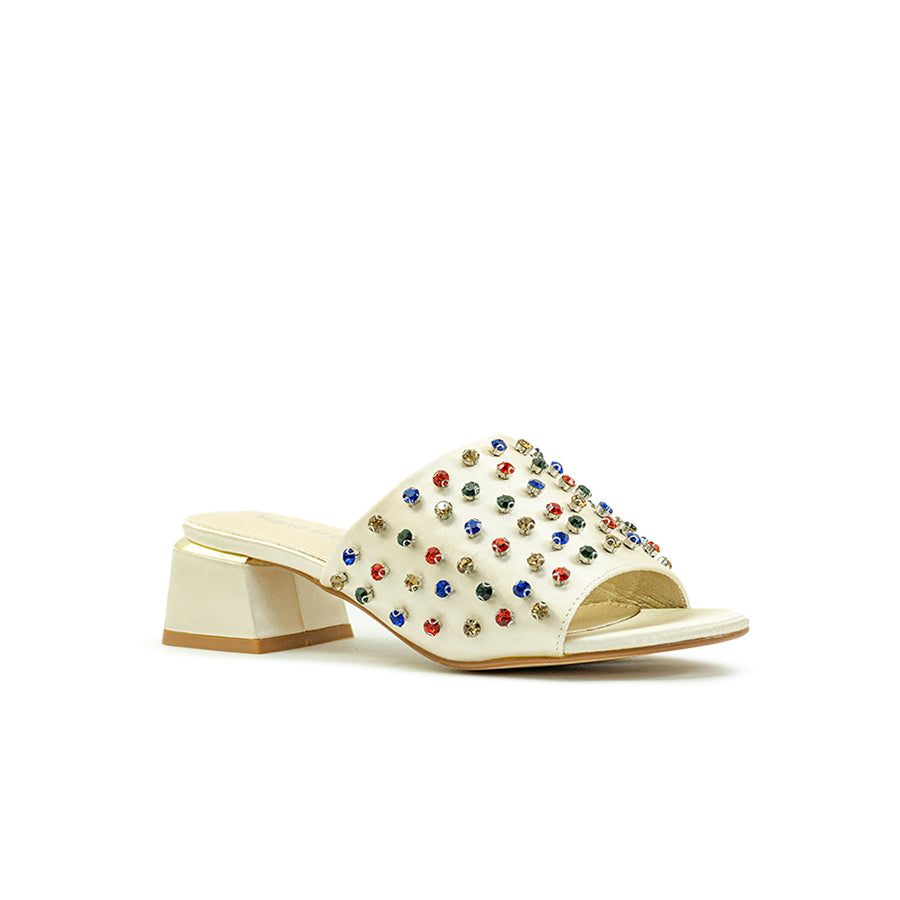 Mario D' boro Women's Heeled Sandals LY 29502 - Soft Gold / Soft Silver C89