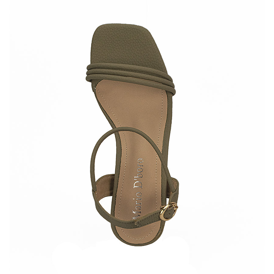 Mario D' Boro Women's Heeled Sandals LW 24346 Bone/Gray C41