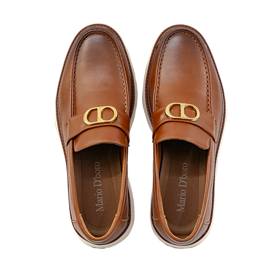 Mario D' Boro Men's Casual Loafers MY 26151 - Black / Brown C88