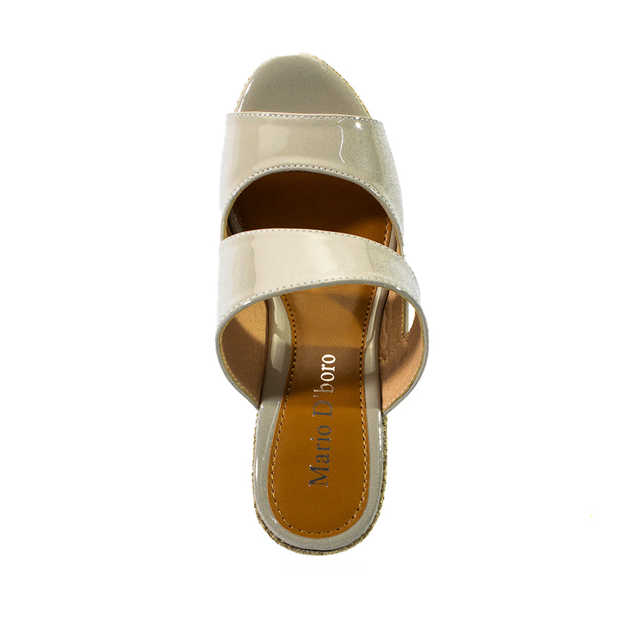 Mario D' Boro Women's Wedge Sandals LX 27891 Coffee/Light Gray C61