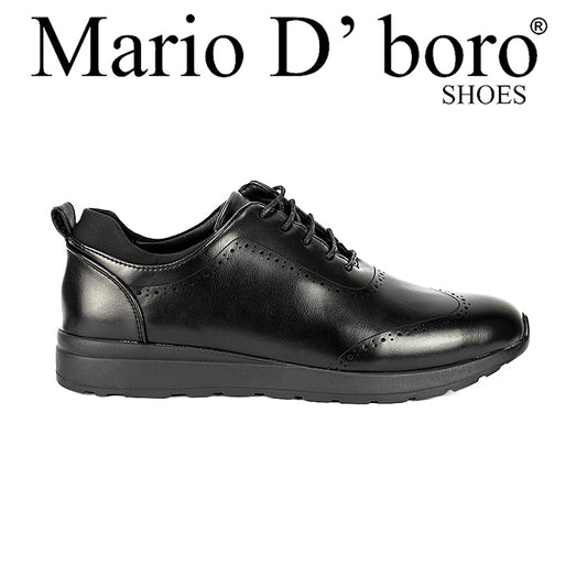 Mario D' Boro Men's Casual Sneakers Mw 23464 Black/Dark Brown C30