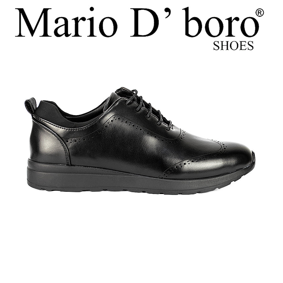 Mario D' Boro Men's Casual Sneakers Mw 23464 Black/Dark Brown C30