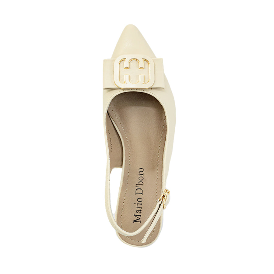 Mario D' boro Women's Heeled Sandals LY 26662 - Bone / Dark Beige C89
