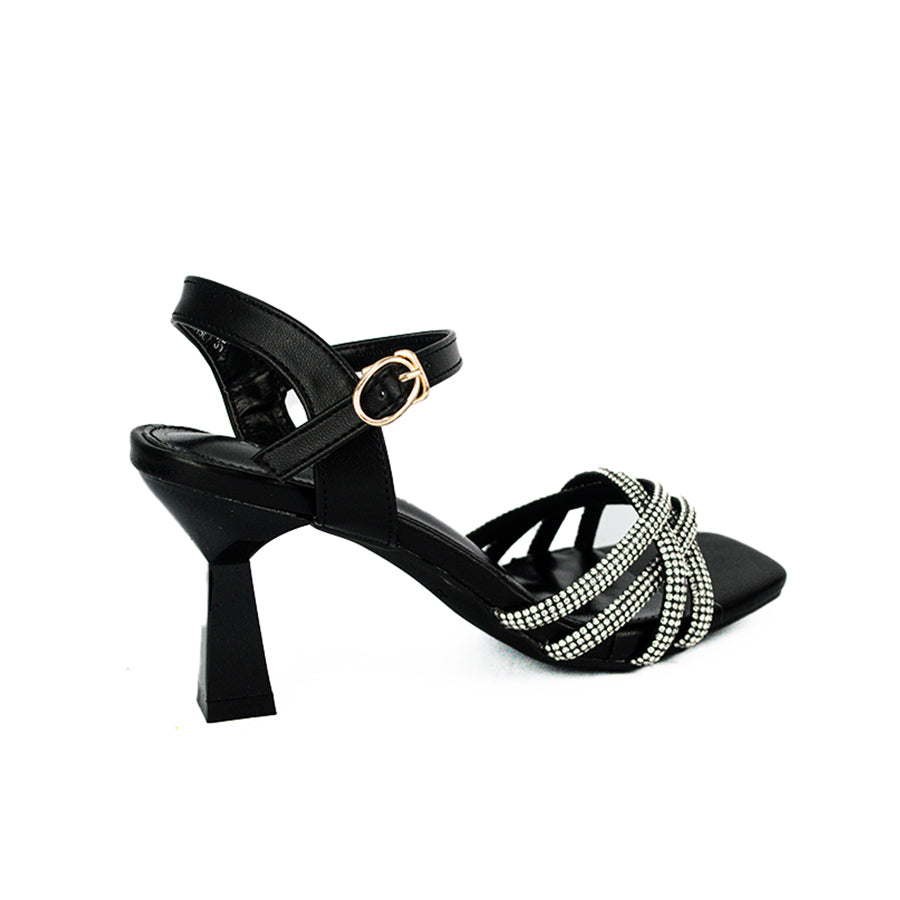 Mario D' Boro Women Evening Sandals LX 26498 Black and Light Gray C49