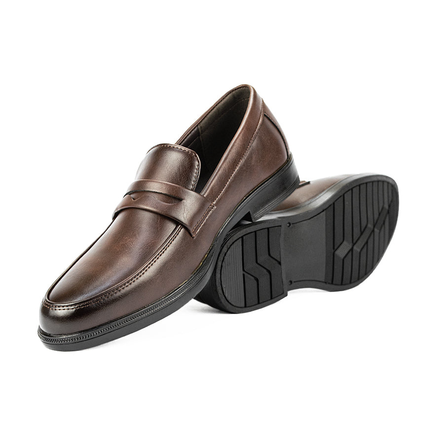 Mario D' Boro Men's Formal Slip On Mw 24308 Black/Dark Brown C45