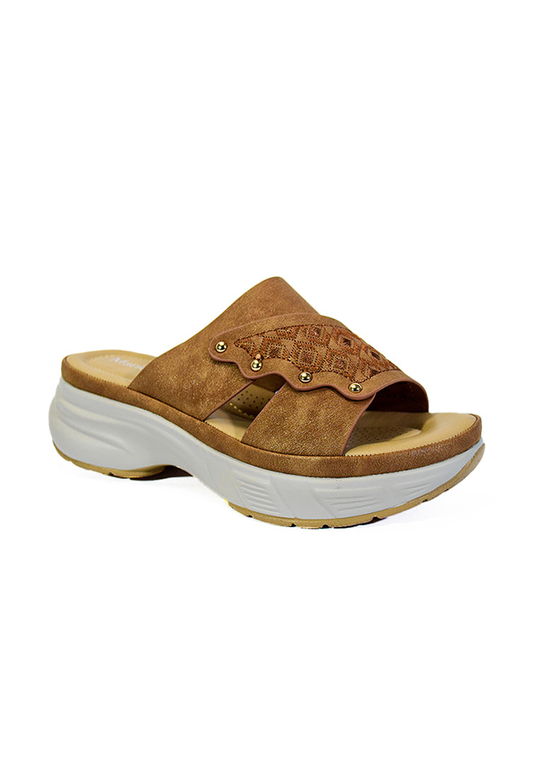 Mario D' Boro Women's Flat Sandals LX 26973 Blue/Brown C52