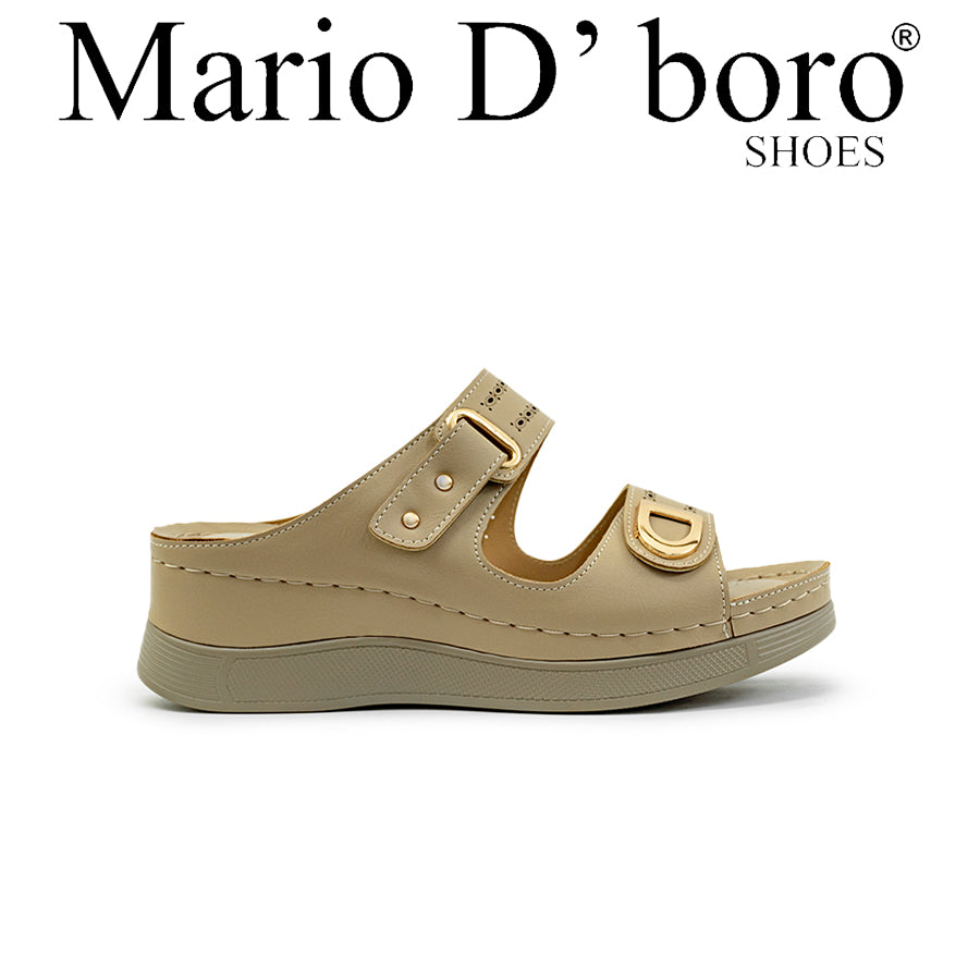 Mario D' boro Women's Wedge sandals LY 29083 - Dark Beige / Taupe C89