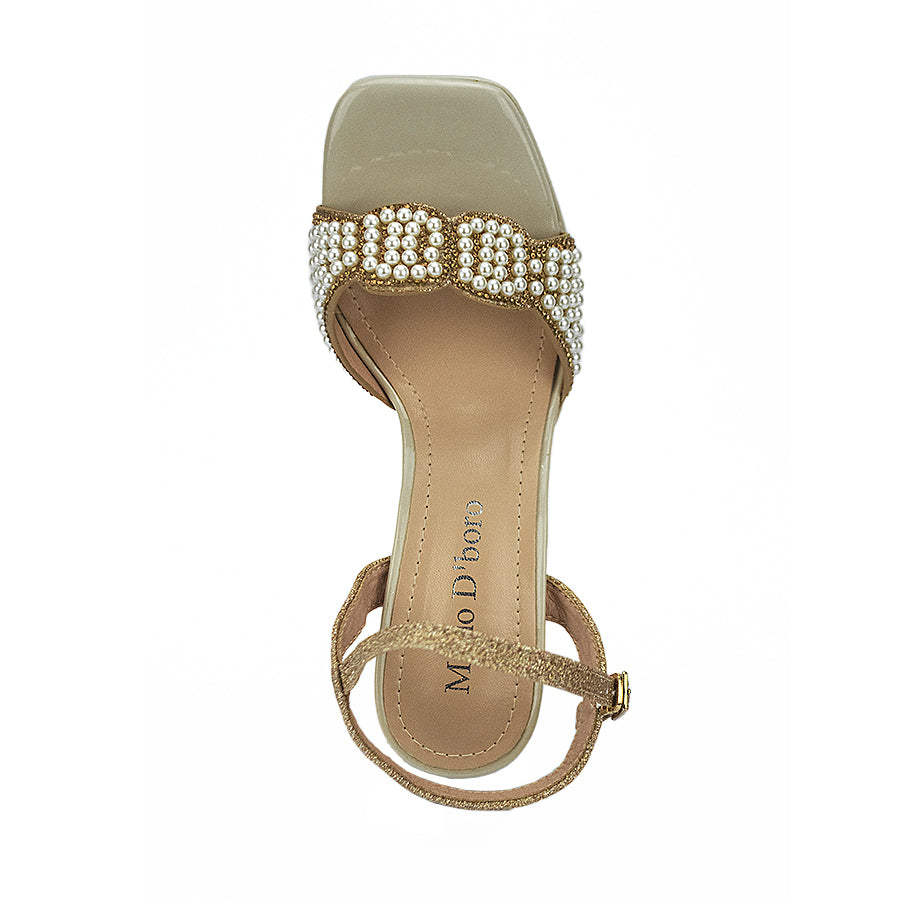 Mario D' Boro Women's Evening Sandals LW 25384 Bone C40