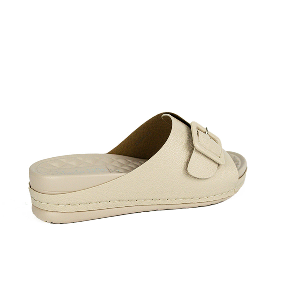 Mario D' Boro Women's Flat Sandals LX 26063 Bone/Taupe C49