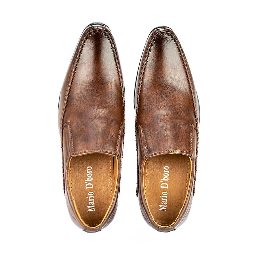 Mario D' Boro Men's Formal Slip On Mw 23868 Black/Dark Brown C30